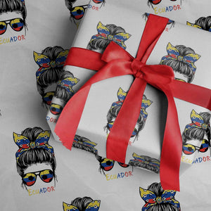 Ecuador Soccer Wrapping Paper Roll Chica Ecuatoriana Pride Game Day Gift