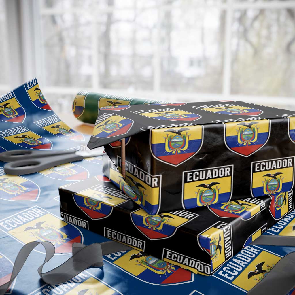Ecuador Vintage Soccer Crest Escudo Ecuadorian Coat of Arms Wrapping Paper Roll