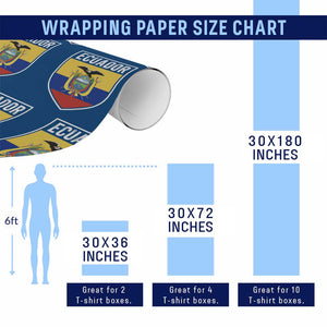 Ecuador Vintage Soccer Crest Escudo Ecuadorian Coat of Arms Wrapping Paper Roll