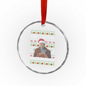 Ed Gein Christmas Crystal Glass Ornament Funny Merry Christmas Skin On Or Skin Off Turkey TS11 Print Your Wear