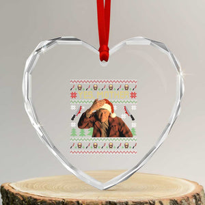 Ed Gein Christmas Heart Crystal Glass Ornament Funny Yes Mother Xmas Serial Killer TS11 Transparent Glass 3'' Heart Print Your Wear