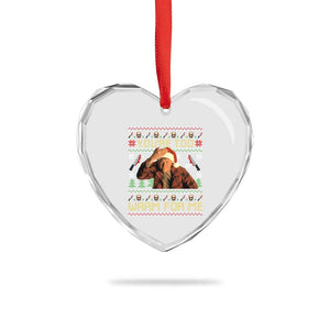 Ed Gein Christmas Heart Crystal Glass Ornament Funny You Are Too Warm For Me Xmas Serial Killer TS11 Print Your Wear