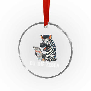 Ed the Zebra Meme Crystal Glass Ornament Funny Viral Animal Escape Internet Humor Fans TS02 Print Your Wear