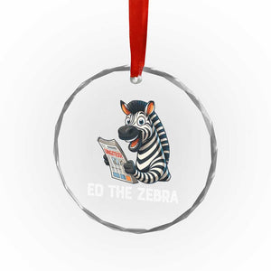 Ed the Zebra Meme Crystal Glass Ornament Funny Viral Animal Escape Internet Humor Fans TS02 Print Your Wear