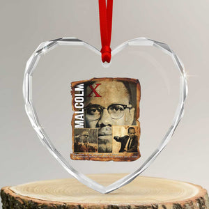 Education Is The Passport To The Future Heart Crystal Glass Ornament Malcolm X Quote TS12 Transparent Glass 3'' Heart Print Your Wear
