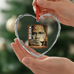 Education Is The Passport To The Future Heart Crystal Glass Ornament Malcolm X Quote TS12 Print Your Wear
