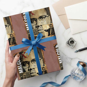 Education Is The Passport To The Future Wrapping Paper Roll Malcolm X Quote TS12 Mocha Print Your Wear