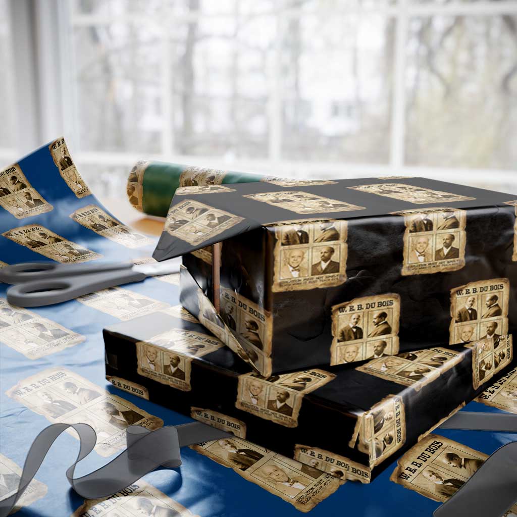 Education Must Teach Life W E B Du Bois Quote Wrapping Paper Roll TS12 Black Print Your Wear
