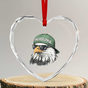 EF Game Day Heart Crystal Glass Ornament Retro Sports Fan TS10 Transparent Glass 3'' Heart Print Your Wear