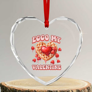 Eggo My Valentine Heart Crystal Glass Ornament Funny Romantic Stranger Valentine's Day TS11 Transparent Glass 3'' Heart Print Your Wear