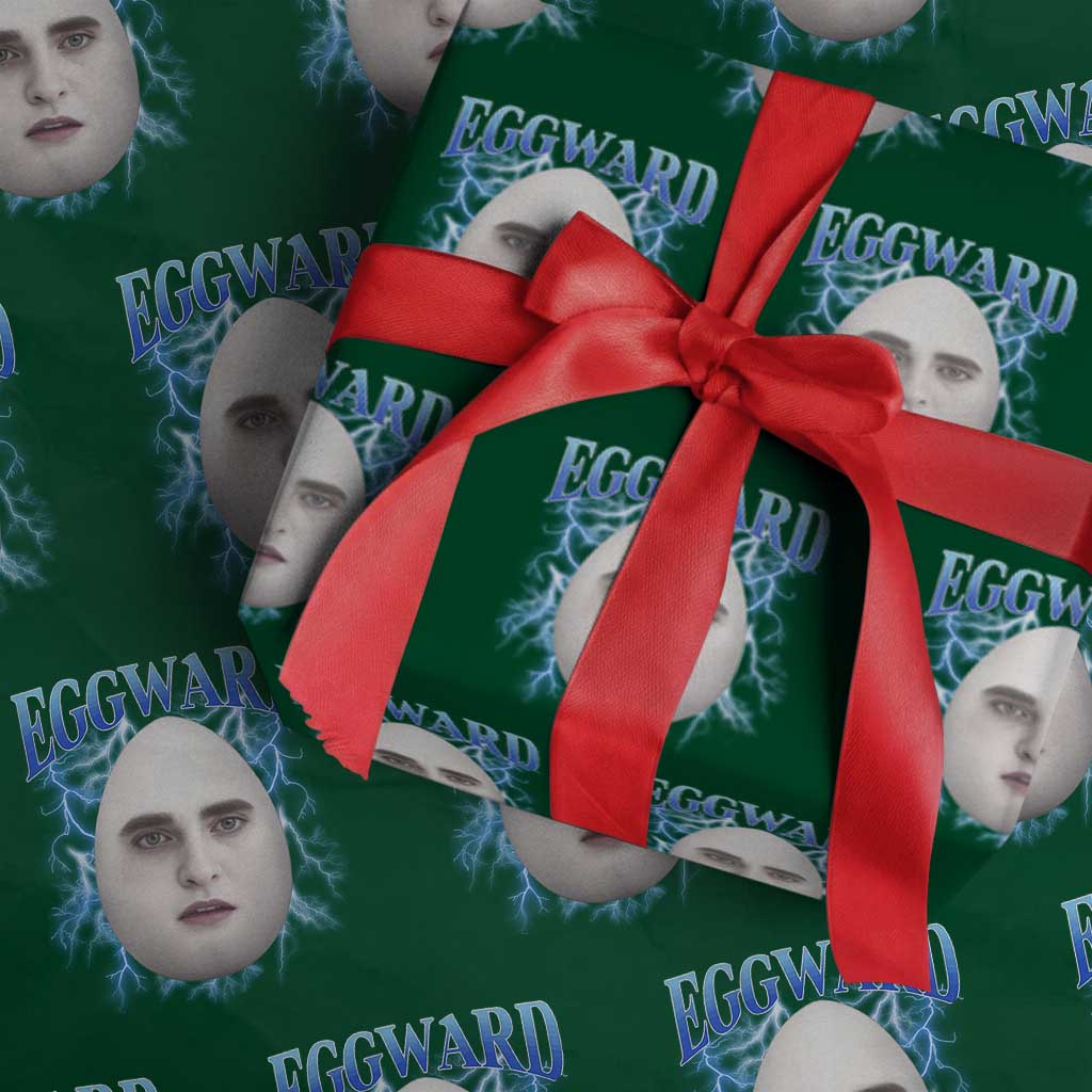 Eggward Wrapping Paper Roll Funny Unhinged Meme Gen Z Humor Bootleg Graphic TS10 Green Print Your Wear