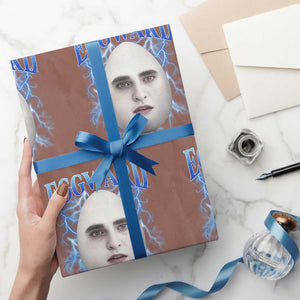 Eggward Wrapping Paper Roll Funny Unhinged Meme Gen Z Humor Bootleg Graphic TS10 Mocha Print Your Wear