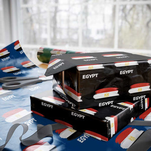 Egypt Flag Misr Pride Wrapping Paper Roll Egyptian Eagle of Saladin Heritage TS02 Black Print Your Wear