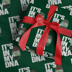 Egypt It's In My DNA Flag Fingerprint Graphic Wrapping Paper Roll Egyptian Heritage Pride Roots TS02 Green Print Your Wear