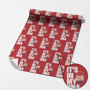 Egypt It's In My DNA Flag Fingerprint Graphic Wrapping Paper Roll Egyptian Heritage Pride Roots TS02 Red Print Your Wear