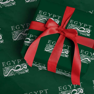 Egypt Misr Arabic Calligraphy Wrapping Paper Roll Vintage Egyptian Heritage Pharaonic Pattern Graphic TS02 Green Print Your Wear