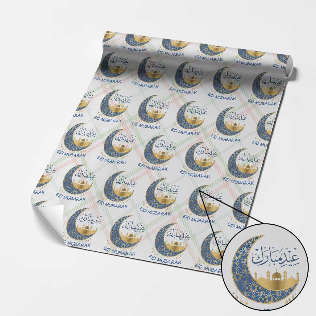 Eid Mubarak Crescent Moon Mosque Wrapping Paper Roll Arabic Calligraphy Islamic Celebration Gift TS02 Christmas Plaid Print Your Wear
