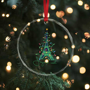Eiffel Tower Christmas Tree Joyeux Noel Crystal Glass Ornament TS09 Print Your Wear