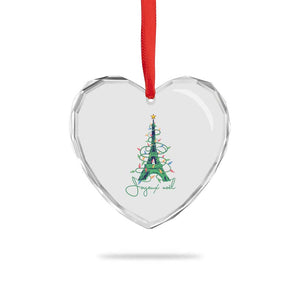 Eiffel Tower Christmas Tree Joyeux Noel Heart Crystal Glass Ornament TS09 Print Your Wear