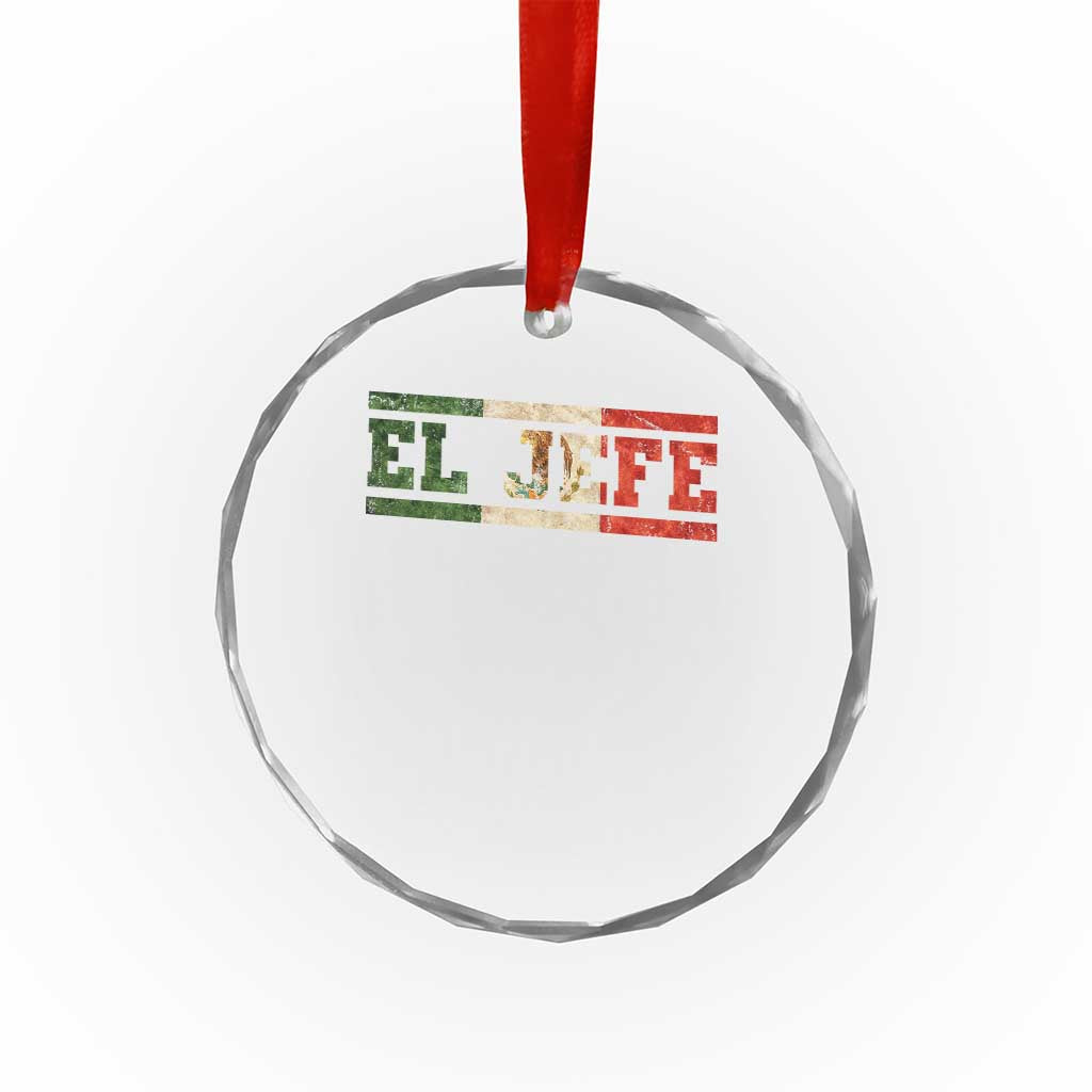 El Jefe Crystal Glass Ornament Funny Mexican Boss Spanish Slang TS11 Print Your Wear