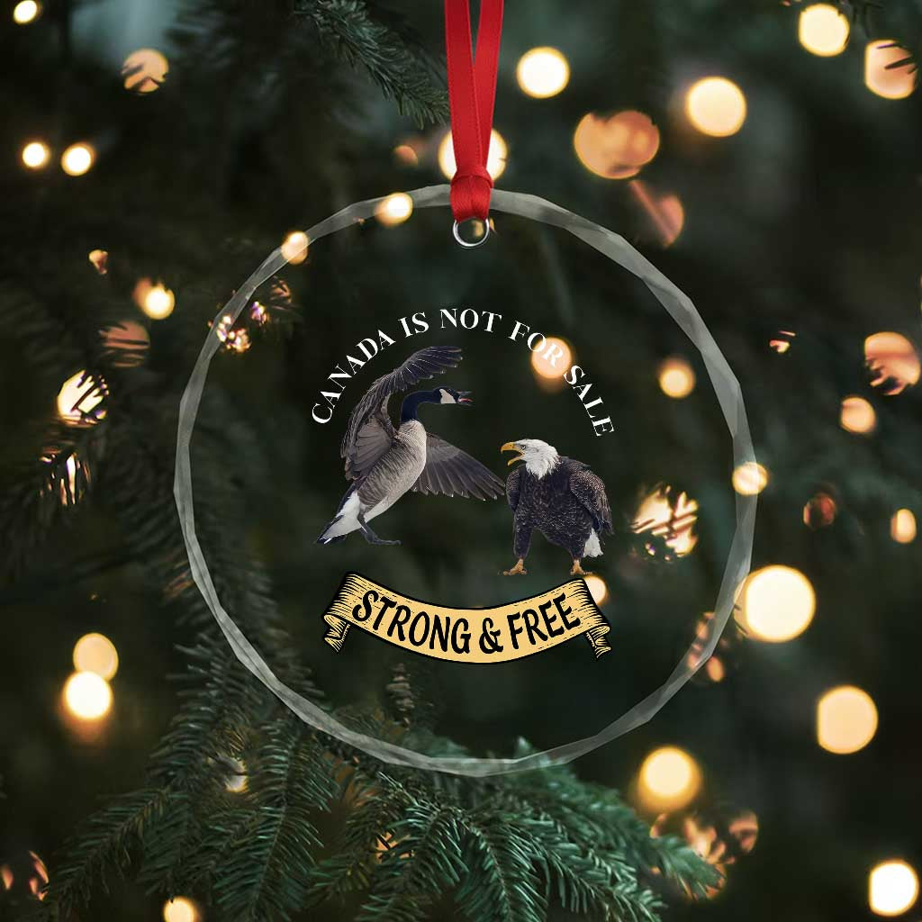 Elbows Up Crystal Glass Ornament Canada Is Not For Sale Goose Vs Eagle TS02 Print Your Wear