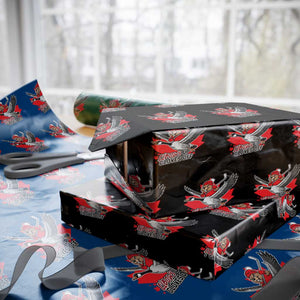 Elbows Up Gloves Off Wrapping Paper Roll Canadian Ice Hockey Beaver Gift TS12 Black Print Your Wear