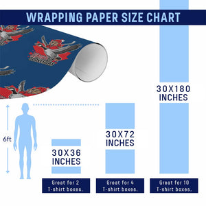 Elbows Up Gloves Off Wrapping Paper Roll Canadian Ice Hockey Beaver Gift TS12 Print Your Wear