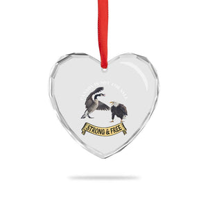 Elbows Up Heart Crystal Glass Ornament Canada Is Not For Sale Goose Vs Eagle TS02 Print Your Wear