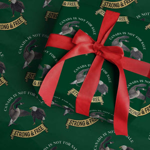 Elbows Up Wrapping Paper Roll Canada Is Not For Sale Goose Vs Eagle TS02 Green Print Your Wear