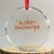 Eldest Daughter Crystal Glass Ornament Trendy Life of A Daughter TS11 Transparent Glass 3'' Circle Print Your Wear