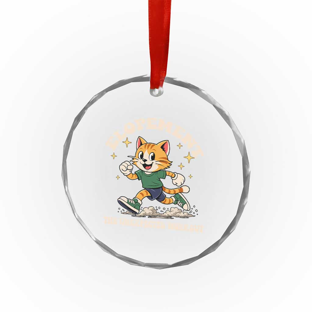 Elopement The Unexpected Workout Crystal Glass Ornament Autism Neurodiversity Cat TS11 Print Your Wear
