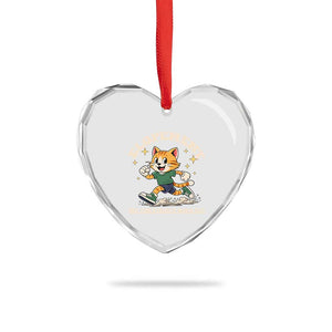 Elopement The Unexpected Workout Heart Crystal Glass Ornament Autism Neurodiversity Cat TS11 Print Your Wear