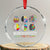 Embrace Neurodiversity Crystal Glass Ornament We All Think Differently TS02 Transparent Glass 3'' Circle Print Your Wear