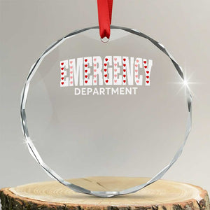 Emergency Department Crystal Glass Ornament Cute ER Nurse Gift TS10 Transparent Glass 3'' Circle Print Your Wear
