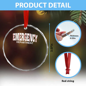 Emergency Department Crystal Glass Ornament Cute ER Nurse Gift TS10 Print Your Wear