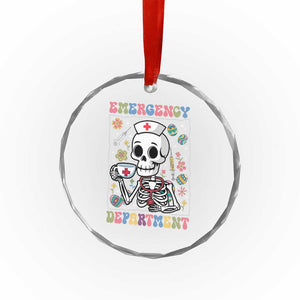 Emergency Department Skeleton Nurse Easter Crystal Glass Ornament ER Nursing Room TS02 Print Your Wear