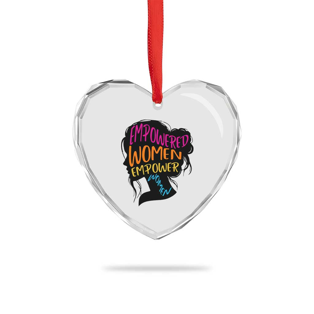 Empowered Women Empower Women Heart Crystal Glass Ornament TS02 Print Your Wear