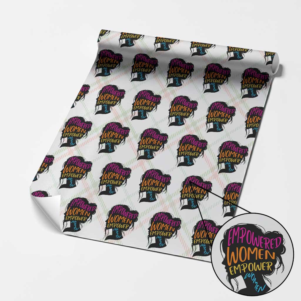 Empowered Women Empower Women Wrapping Paper Roll TS02 Christmas Plaid Print Your Wear