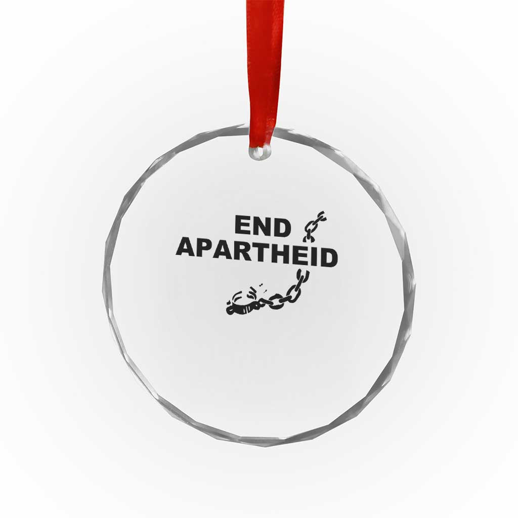 End Apartheid Human Rights Crystal Glass Ornament Broken Chain Social Justice Activist