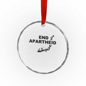 End Apartheid Human Rights Crystal Glass Ornament Broken Chain Social Justice Activist