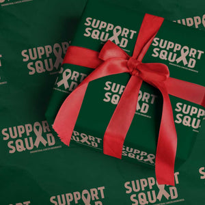 Endometrial Cancer Awareness Wrapping Paper Roll Support Squad Warrior Gift