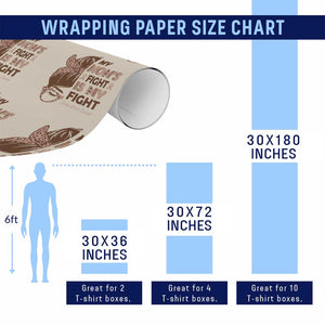 Endometrial Cancer Support Wrapping Paper Roll My Moms Fight My Fight