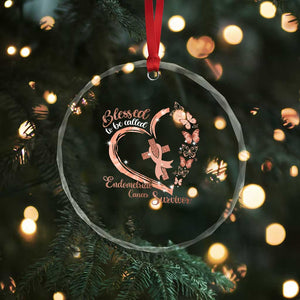 Endometrial Cancer Warrior Gift Crystal Glass Ornament Blessed To Be Called A Survivor