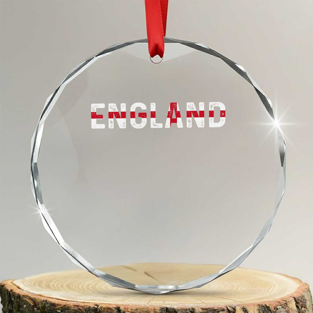 England English Flag Vintage Crystal Glass Ornament TS14 Transparent Glass 3'' Circle Print Your Wear