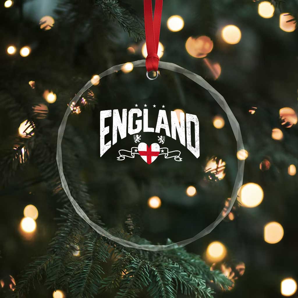 England Flag Heart Crystal Glass Ornament Patriotic English Pride Graphic Gift TS12 Print Your Wear