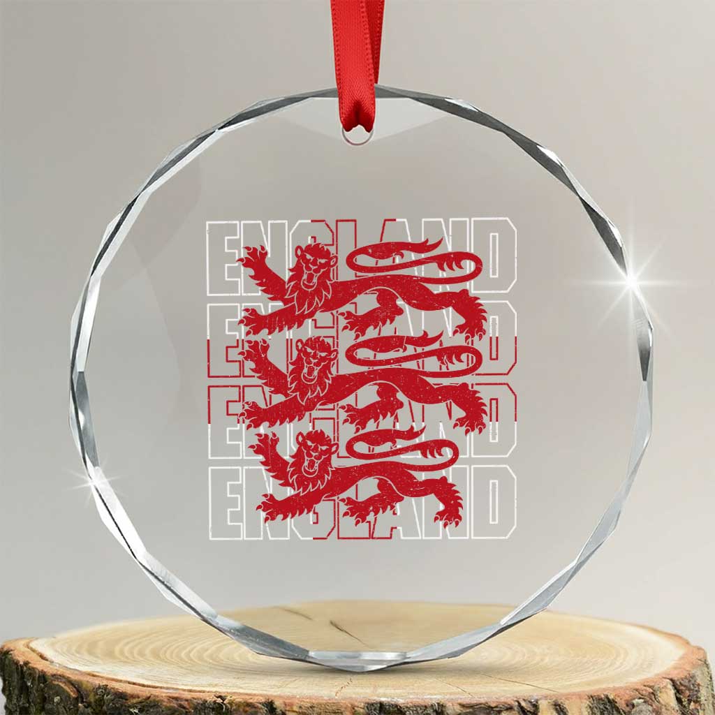 England Flag Lion Symbol English Pride Crystal Glass Ornament TS14 Transparent Glass 3'' Circle Print Your Wear
