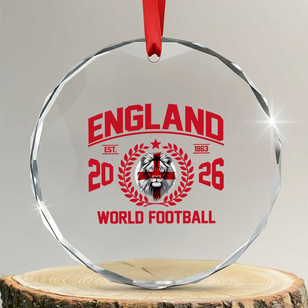 England Football Flag Crystal Glass Ornament Lion St George Cross Soccer Fan Patriotic TS14 Transparent Glass 3'' Circle Print Your Wear