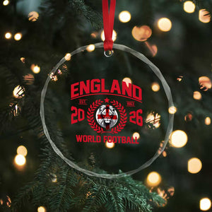 England Football Flag Crystal Glass Ornament Lion St George Cross Soccer Fan Patriotic