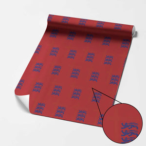England Football St George Cross Three Lions Emblem Wrapping Paper Roll