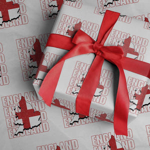 England Map St George's Cross English Roots Wrapping Paper Roll